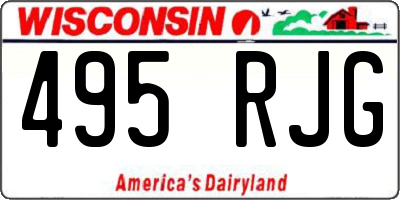 WI license plate 495RJG