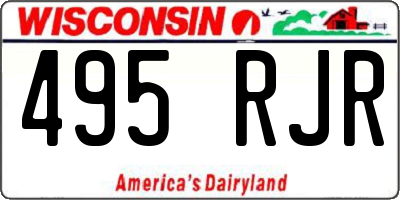 WI license plate 495RJR