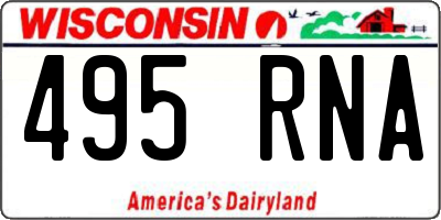 WI license plate 495RNA
