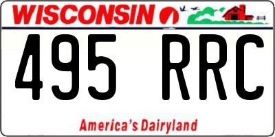 WI license plate 495RRC