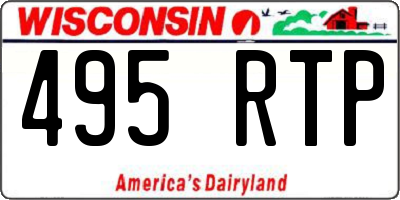 WI license plate 495RTP