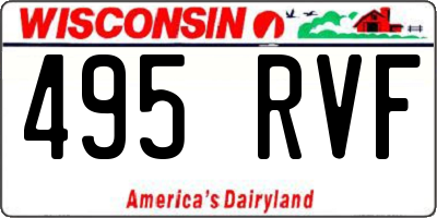 WI license plate 495RVF