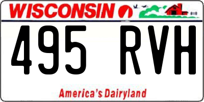 WI license plate 495RVH
