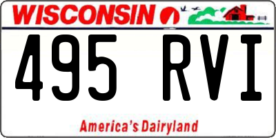 WI license plate 495RVI