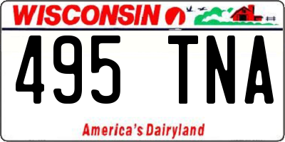 WI license plate 495TNA