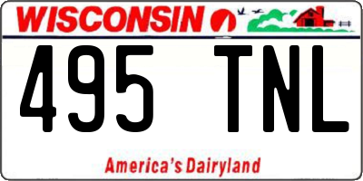 WI license plate 495TNL