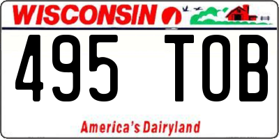 WI license plate 495TOB