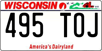 WI license plate 495TOJ