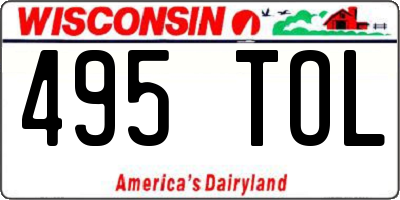 WI license plate 495TOL