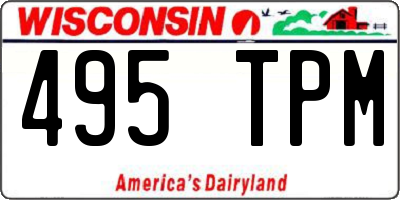 WI license plate 495TPM