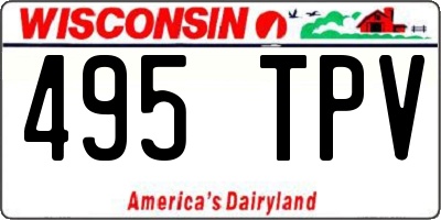 WI license plate 495TPV
