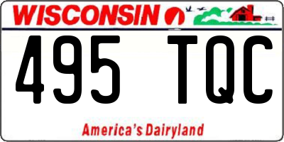 WI license plate 495TQC