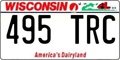 WI license plate 495TRC