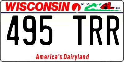 WI license plate 495TRR