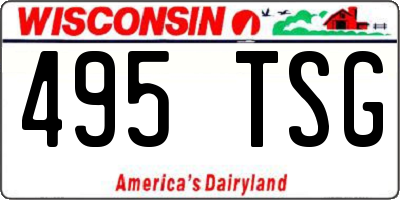 WI license plate 495TSG