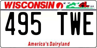 WI license plate 495TWE