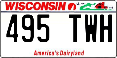 WI license plate 495TWH