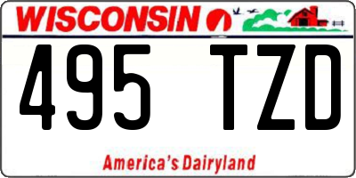 WI license plate 495TZD