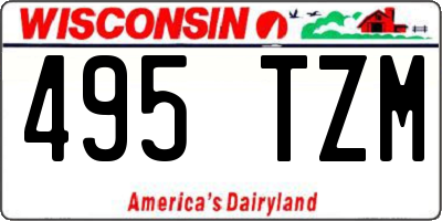 WI license plate 495TZM