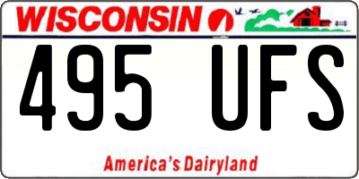 WI license plate 495UFS