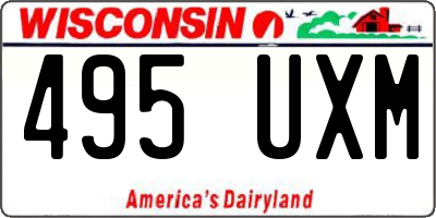 WI license plate 495UXM
