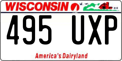 WI license plate 495UXP