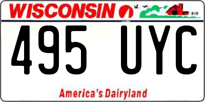 WI license plate 495UYC