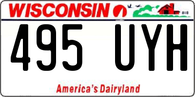 WI license plate 495UYH