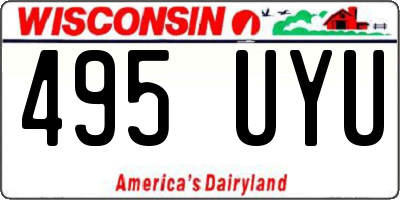WI license plate 495UYU