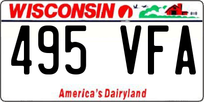 WI license plate 495VFA