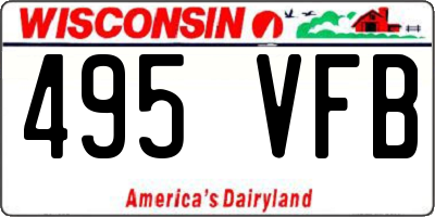 WI license plate 495VFB