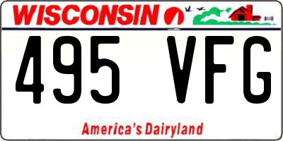 WI license plate 495VFG