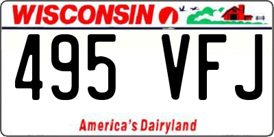 WI license plate 495VFJ