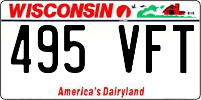 WI license plate 495VFT