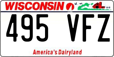 WI license plate 495VFZ