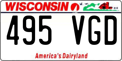 WI license plate 495VGD