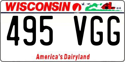 WI license plate 495VGG