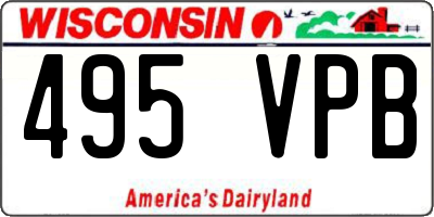 WI license plate 495VPB