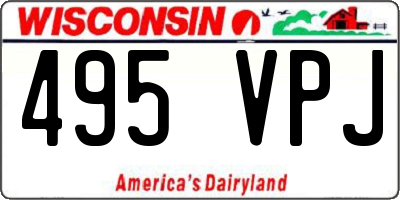 WI license plate 495VPJ