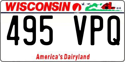 WI license plate 495VPQ