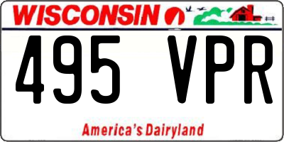 WI license plate 495VPR