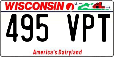 WI license plate 495VPT