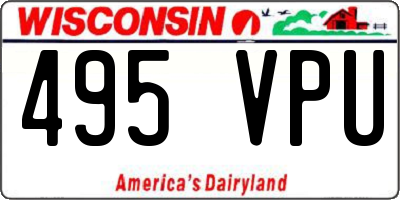 WI license plate 495VPU