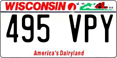 WI license plate 495VPY