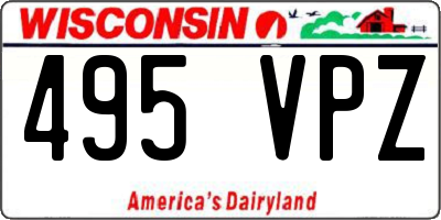 WI license plate 495VPZ