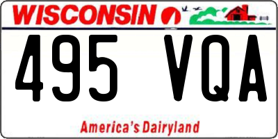 WI license plate 495VQA