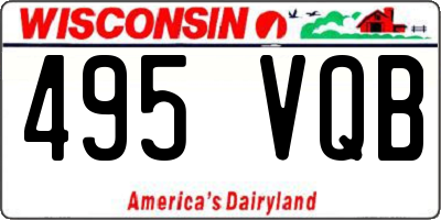 WI license plate 495VQB