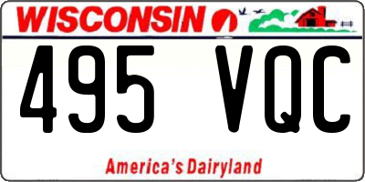WI license plate 495VQC