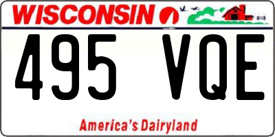 WI license plate 495VQE