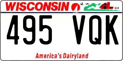 WI license plate 495VQK